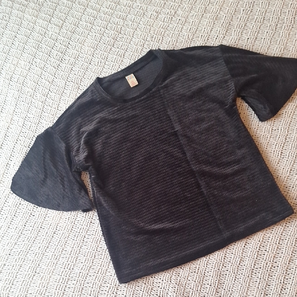 Harper Canyon Soft Black Top Size 8-10 M Girl Kids